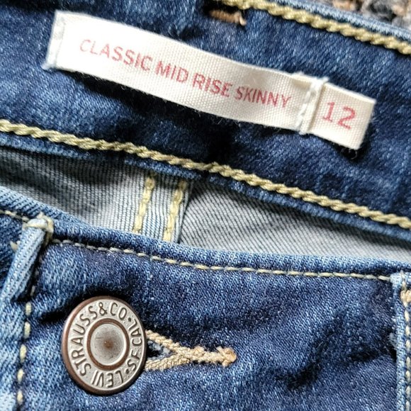Levi's Premium Midrise Skinny Jeans Size 12 - Picture 3 of 13
